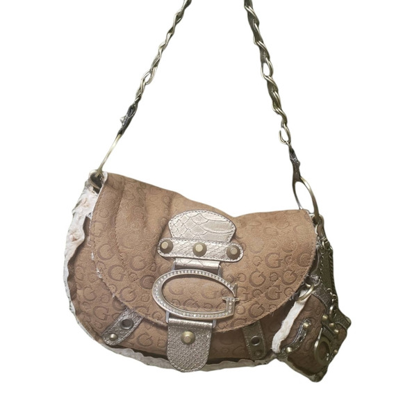 Guess Suede & Fur Purse and Change Purse • Several different ways to wear - Picture 5 of 12